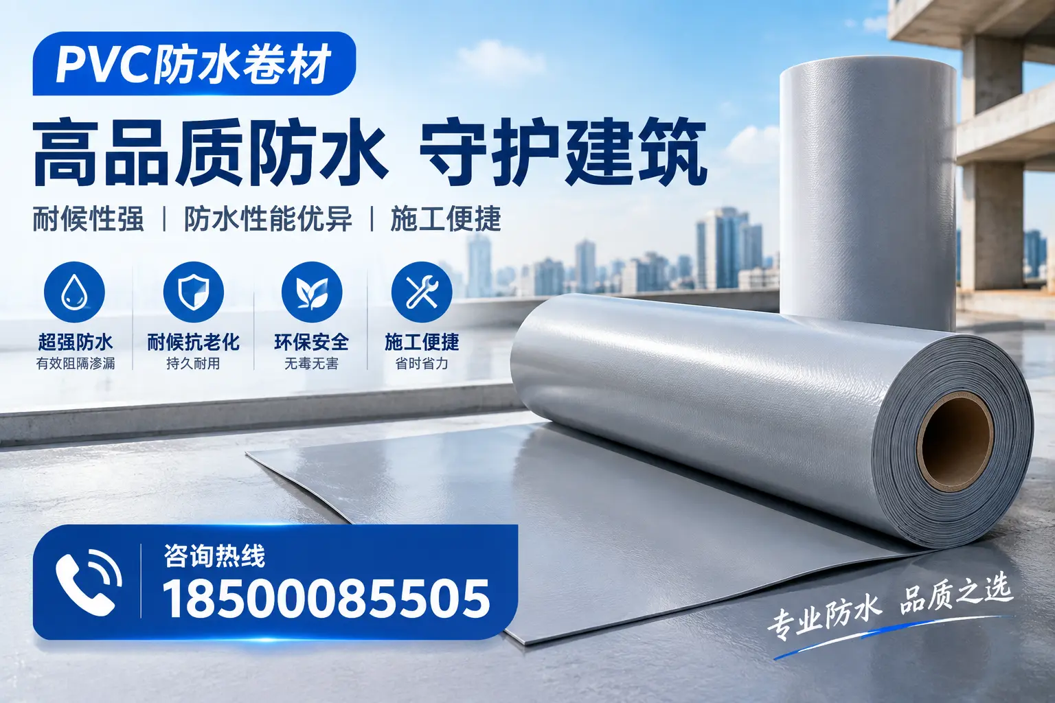 PVC防水卷材的防水效果评测,适合铜仁的科学依据
